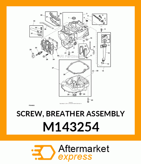 SCREW, BREATHER ASSEMBLY M143254