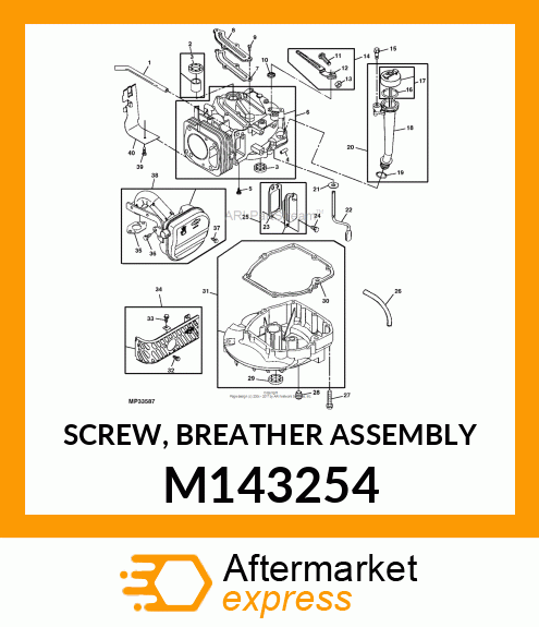 SCREW, BREATHER ASSEMBLY M143254