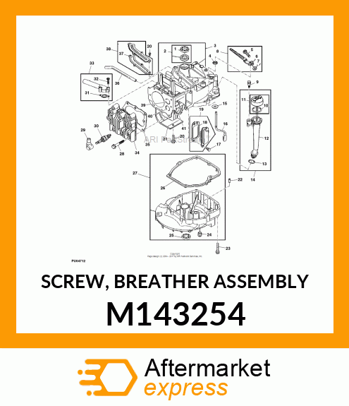 SCREW, BREATHER ASSEMBLY M143254