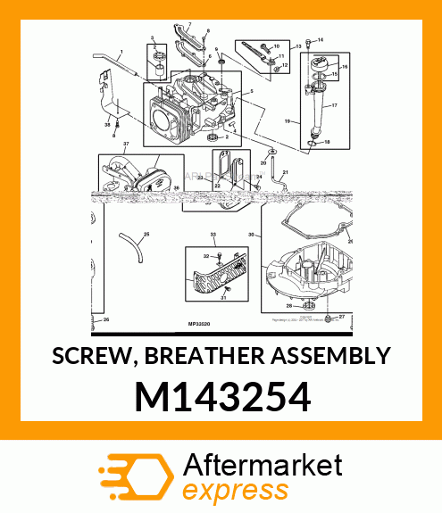 SCREW, BREATHER ASSEMBLY M143254