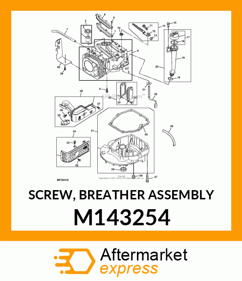 SCREW, BREATHER ASSEMBLY M143254