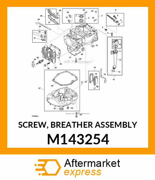 SCREW, BREATHER ASSEMBLY M143254