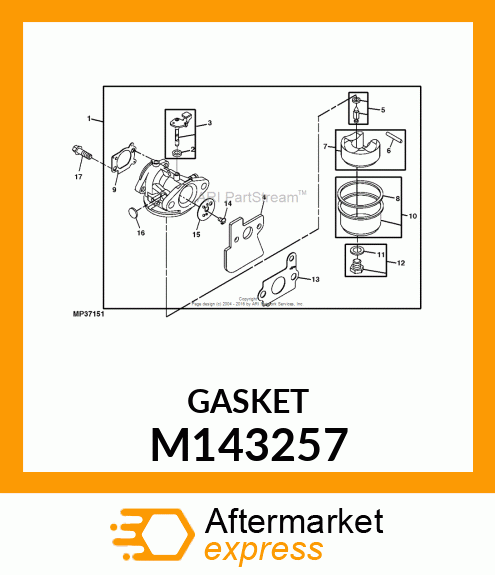 SPACER, CARBURETOR M143257