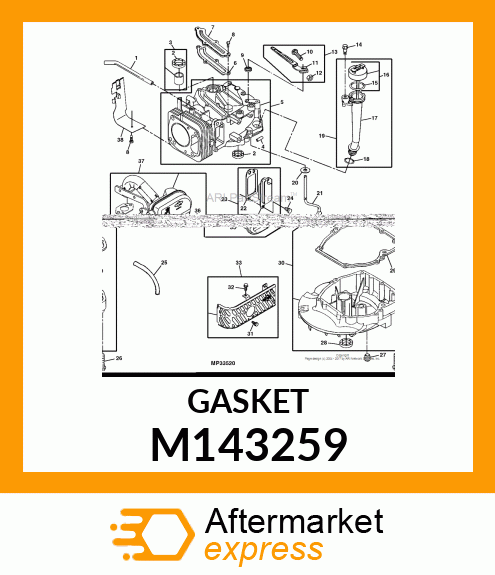 GASKET, EXHAUST M143259