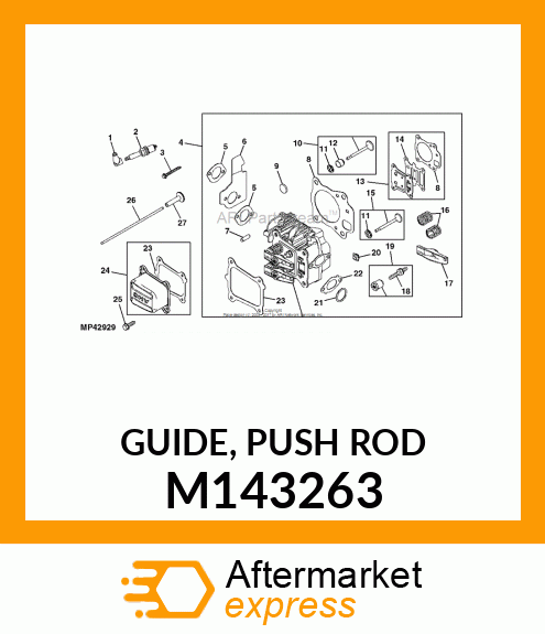 GUIDE, PUSH ROD M143263