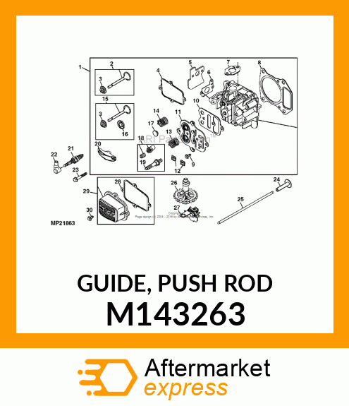 GUIDE, PUSH ROD M143263