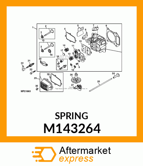 SPRING,, INTAKE VALVE M143264