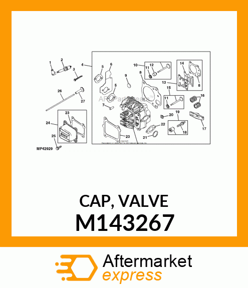 CAP, VALVE M143267