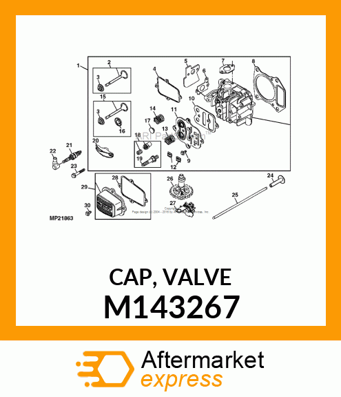 CAP, VALVE M143267