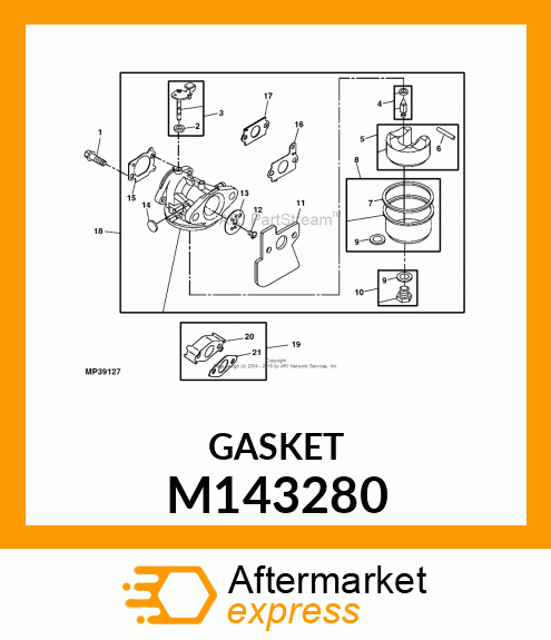 GASKET, AIR CLEANER M143280