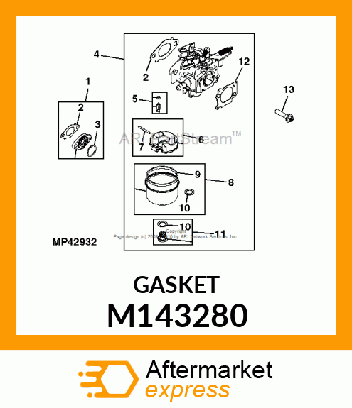 GASKET, AIR CLEANER M143280