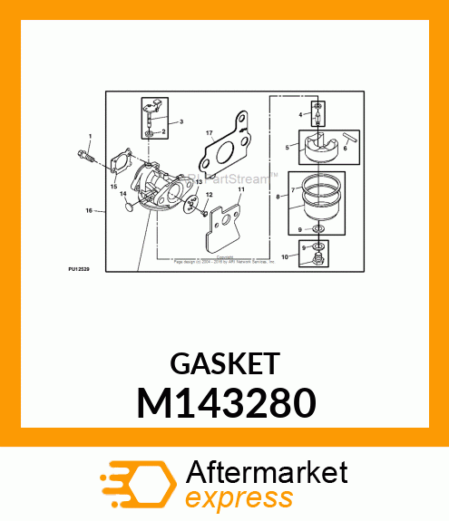 GASKET, AIR CLEANER M143280