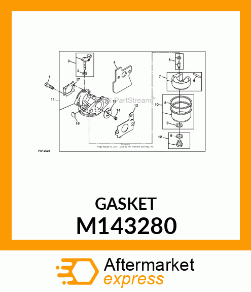 GASKET, AIR CLEANER M143280