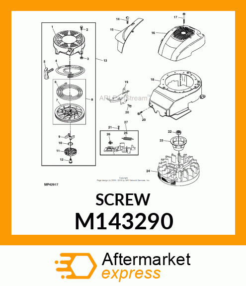 SCREW, BLOWER HOUSING COVER M143290