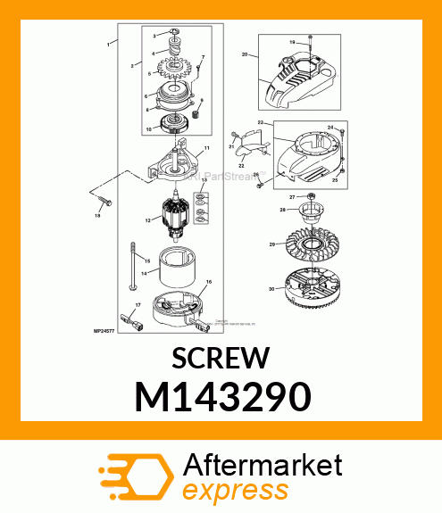 SCREW, BLOWER HOUSING COVER M143290