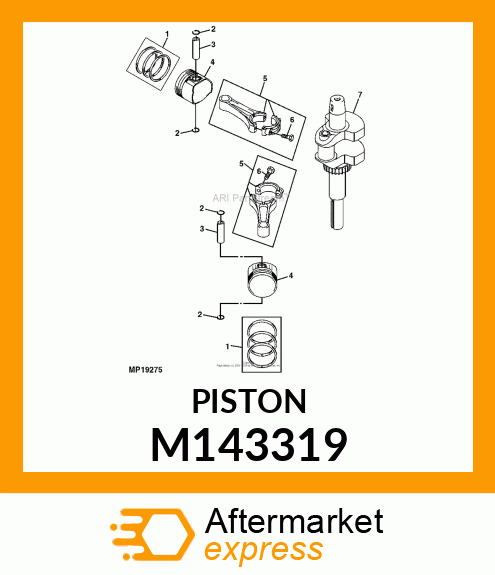 PISTON, ENGINE M143319