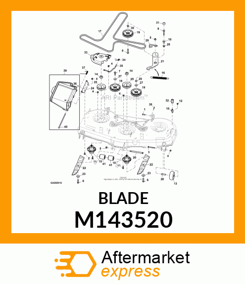 Side Discharge Mower Blade (54C Mower) M143520