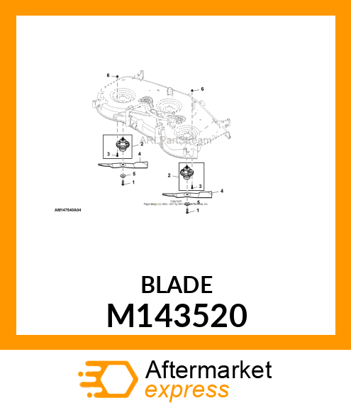 Side Discharge Mower Blade (54C Mower) M143520