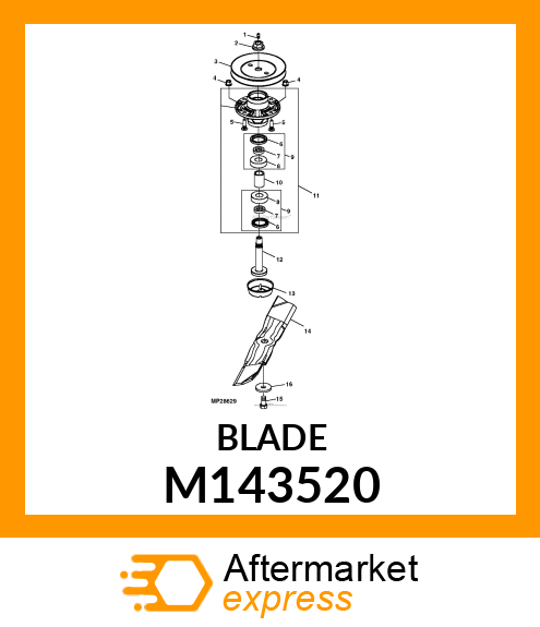 Side Discharge Mower Blade (54C Mower) M143520