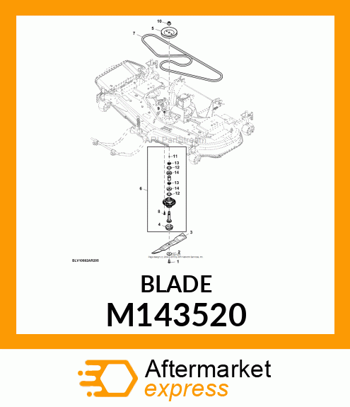 Side Discharge Mower Blade (54C Mower) M143520