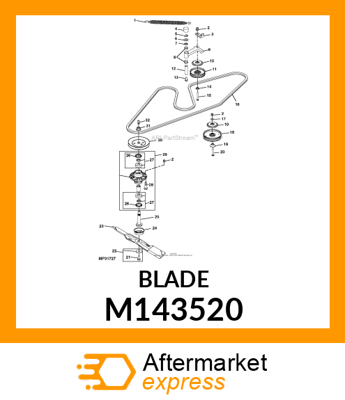 Side Discharge Mower Blade (54C Mower) M143520