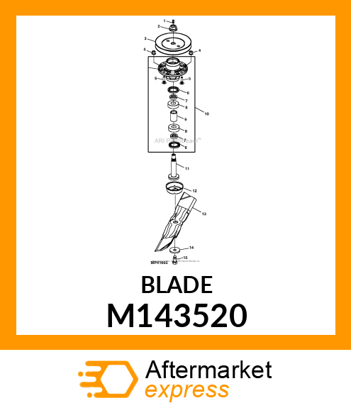 Side Discharge Mower Blade (54C Mower) M143520