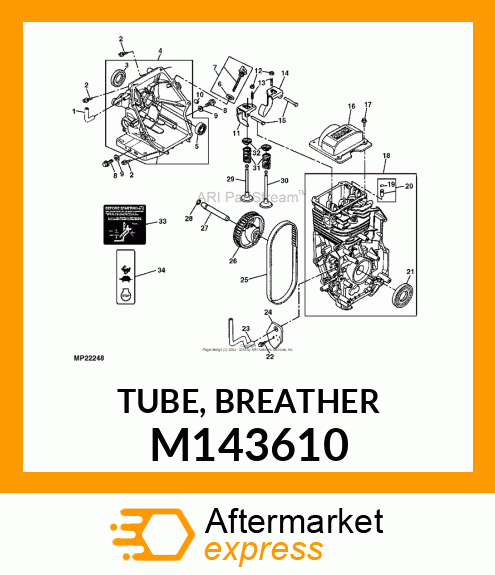 TUBE, BREATHER M143610