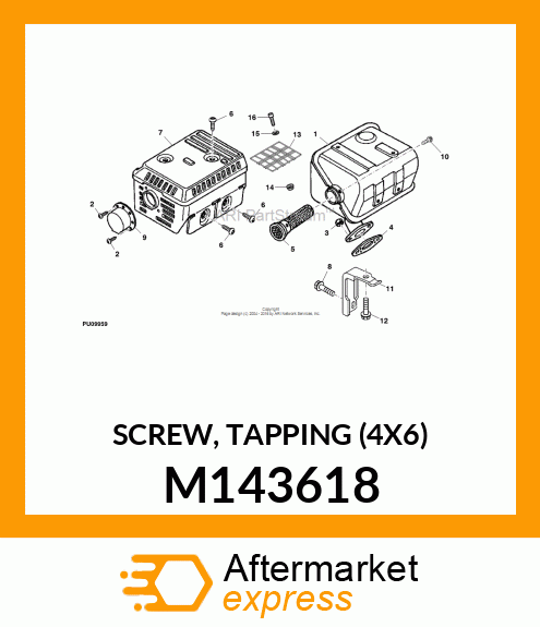 SCREW, TAPPING (4X6) M143618