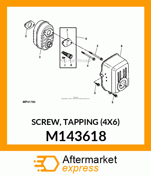 SCREW, TAPPING (4X6) M143618