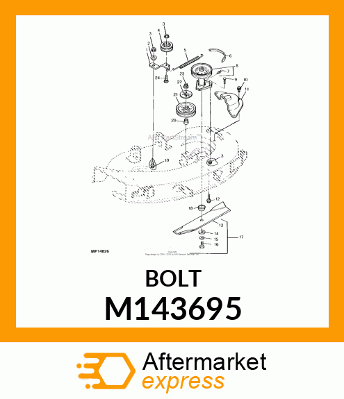 BOLT,HXFL,3/8 M143695