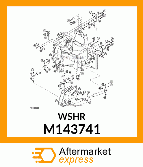 WASHER, FLAT HARDEN 1/2 SAE M143741