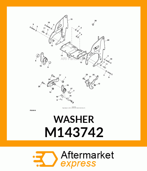 WASHER, FLAT HARDEN 9/16 SAE M143742