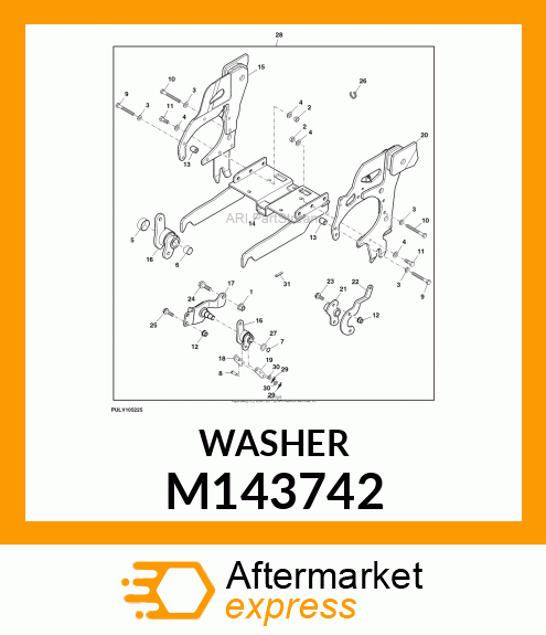 WASHER, FLAT HARDEN 9/16 SAE M143742