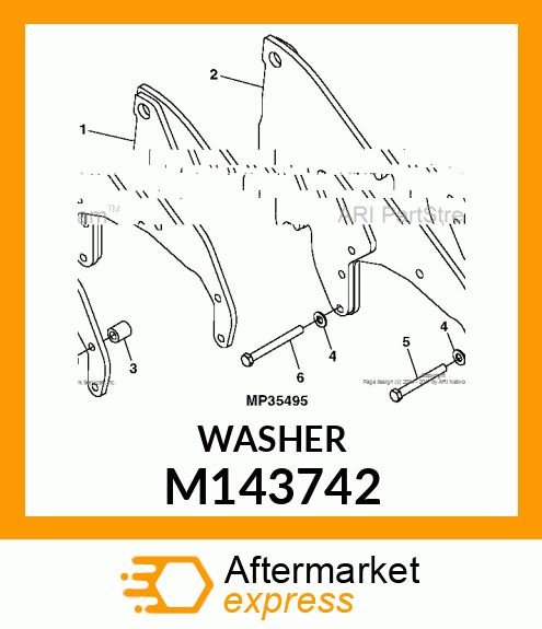 WASHER, FLAT HARDEN 9/16 SAE M143742