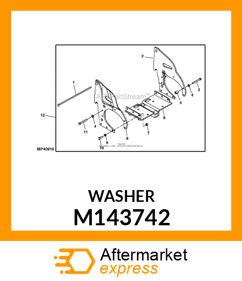 WASHER, FLAT HARDEN 9/16 SAE M143742