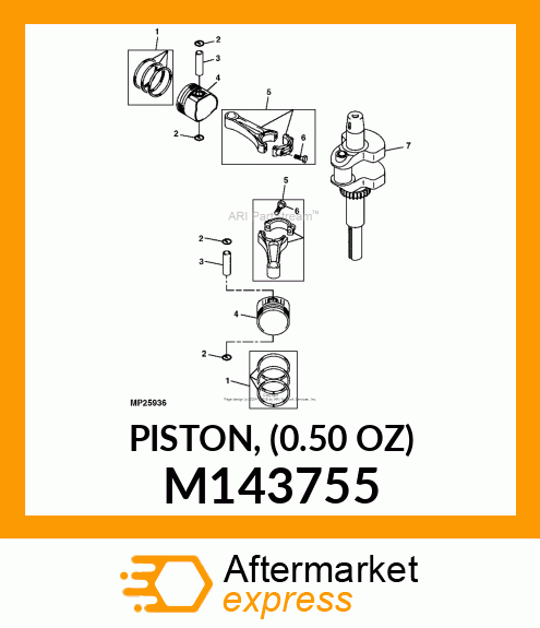 PISTON, (0.50 OZ) M143755