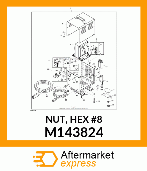 NUT, HEX #8 M143824
