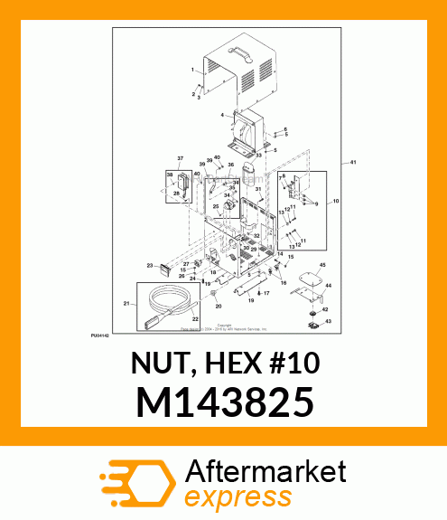 NUT, HEX #10 M143825