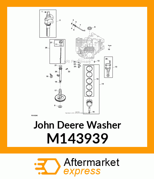 WASHER, PLAIN 1/4" M143939