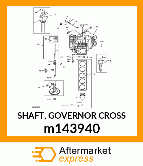 SHAFT, GOVERNOR CROSS m143940