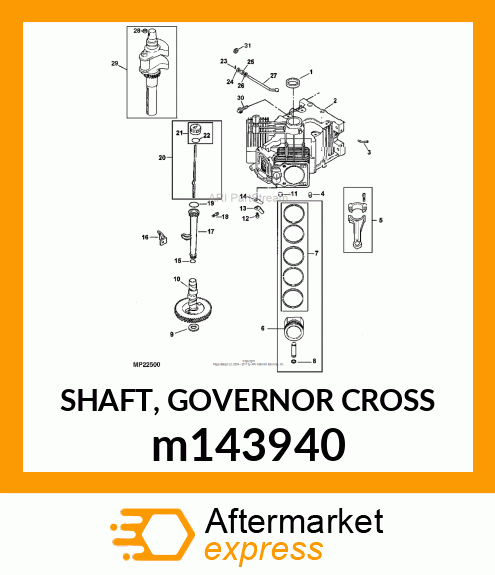 SHAFT, GOVERNOR CROSS m143940