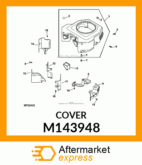 COVER, BLOWER HOUSING M143948