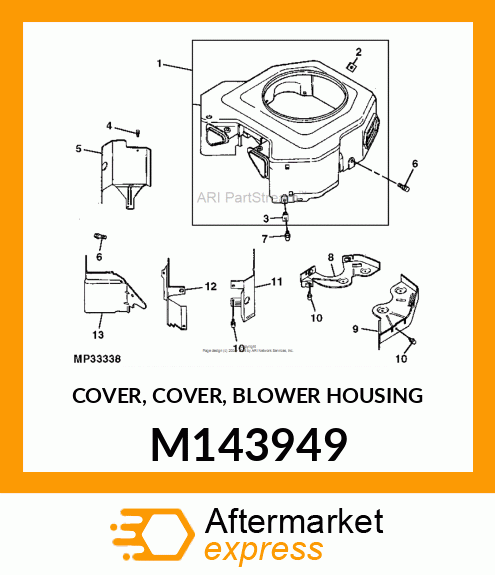 COVER, COVER, BLOWER HOUSING M143949