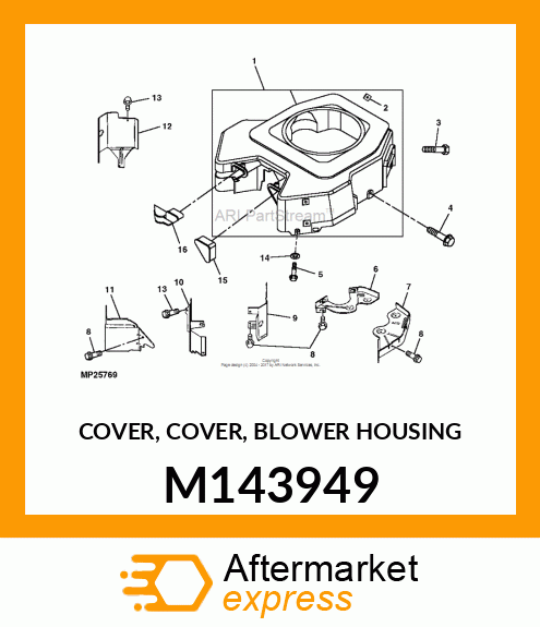 COVER, COVER, BLOWER HOUSING M143949