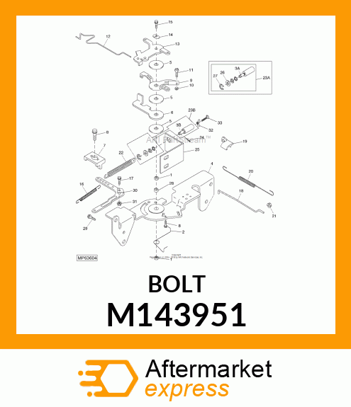 BOLT, RD HD. SP. NECK M6X1.0X25 M143951