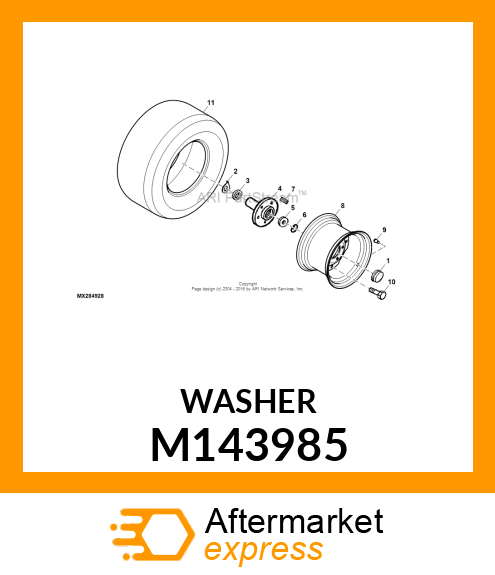 WASHER, AXLE M143985