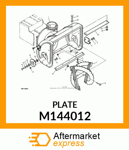 RUNNER, DOUBLE FLANGE M144012