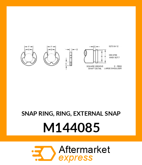 SNAP RING, RING, EXTERNAL SNAP M144085