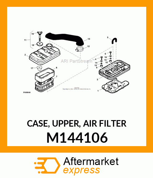 CASE, UPPER, AIR FILTER M144106