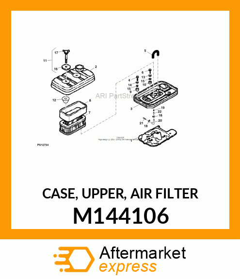 CASE, UPPER, AIR FILTER M144106